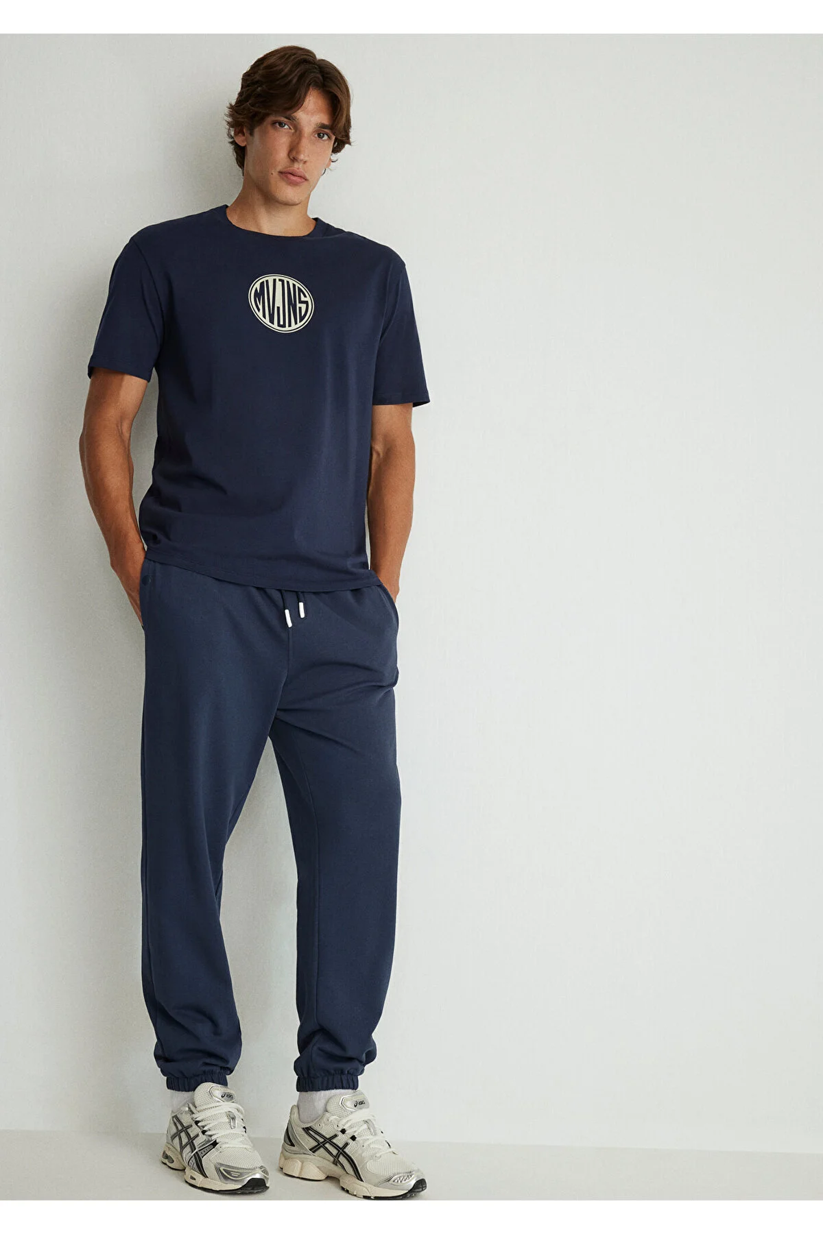 Bild von Mavi Marineblaue Jogginghose Mit Mvjns-logo-aufdruck -70490 für Herren - XL