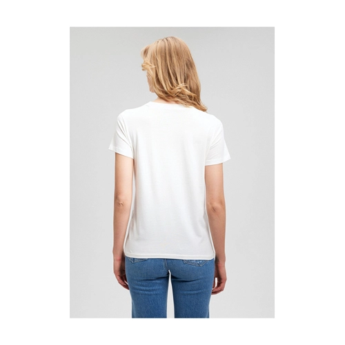 Bild von Mavi Kedi Istanbul Bedrucktes Weißes T-shirt Slim Fit