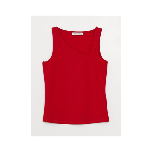 Bild von LC Waikiki Unterhemd Rot Asymmetrisch für Damen - M