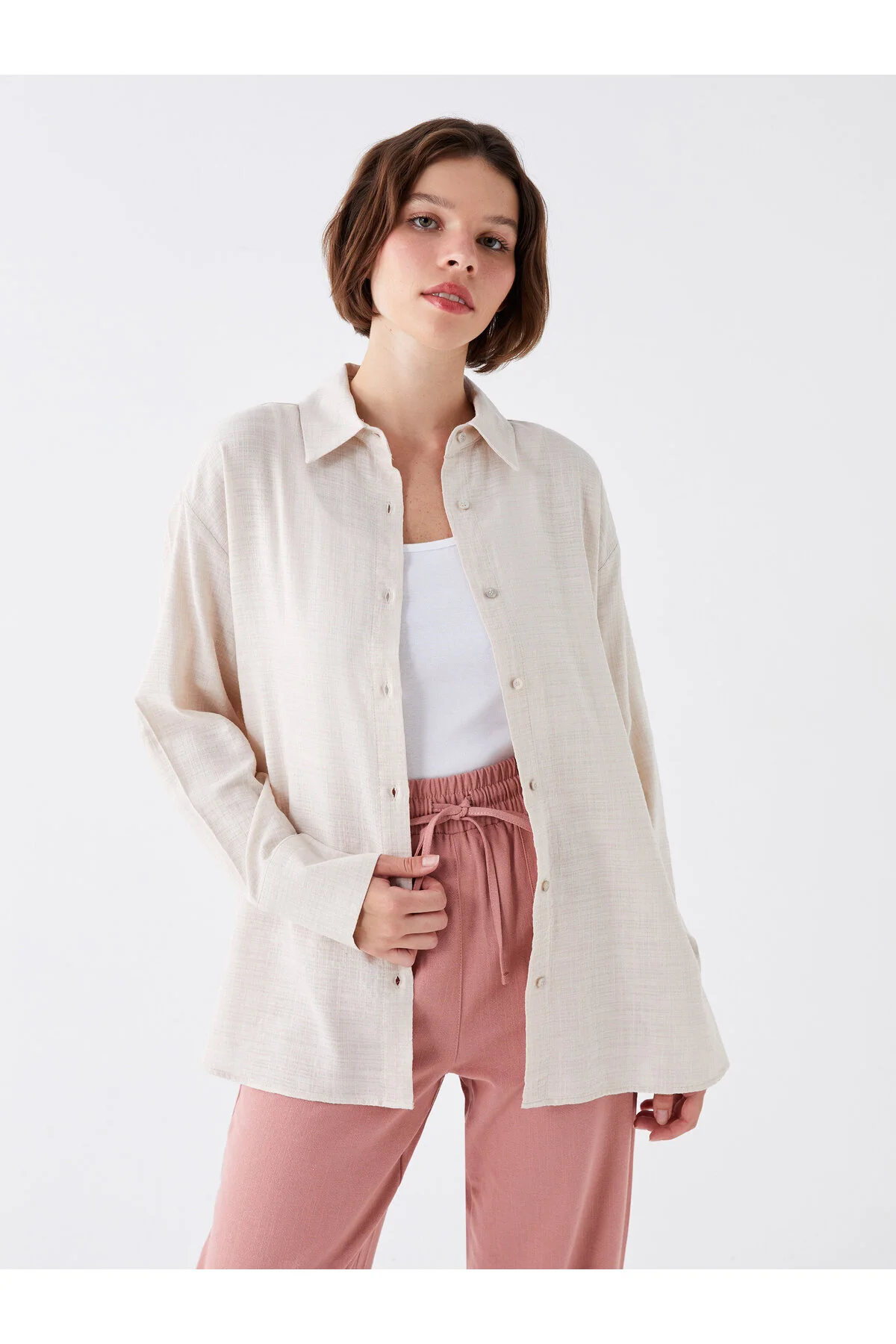 Bild von LC Waikiki Langärmliges, Gerades Oversize-shirt für Damen - L