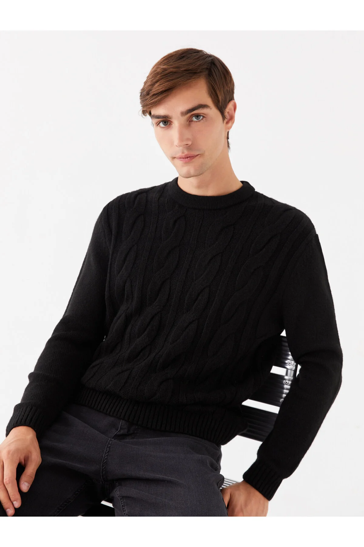 Bild von LC Waikiki Strickpullover – Langarm, Rundhalsausschnitt für Herren - XL
