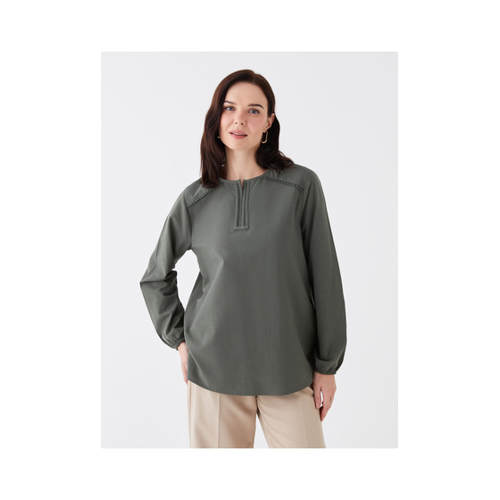 Bild von LC Waikiki Damen Bluse mit Rundhalsausschnitt und Stickerei