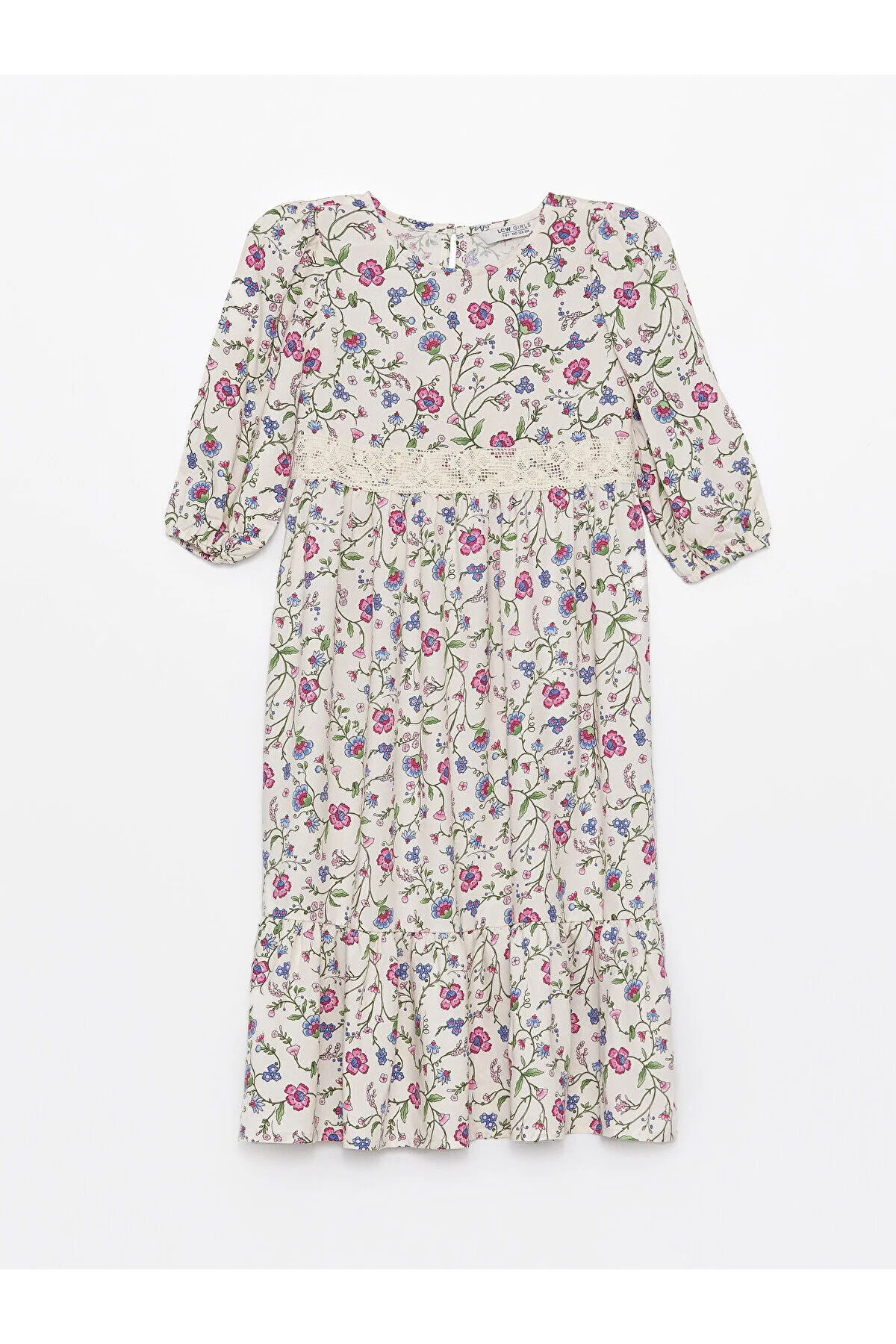 Bild von LC Waikiki Mädchenkleid Mit Blumenmuster Und Rundhalsausschnitt für Damen - 6–7 Jahre