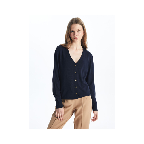 Bild von LC Waikiki Strickjacke Mit V-ausschnitt für Damen - 3XL