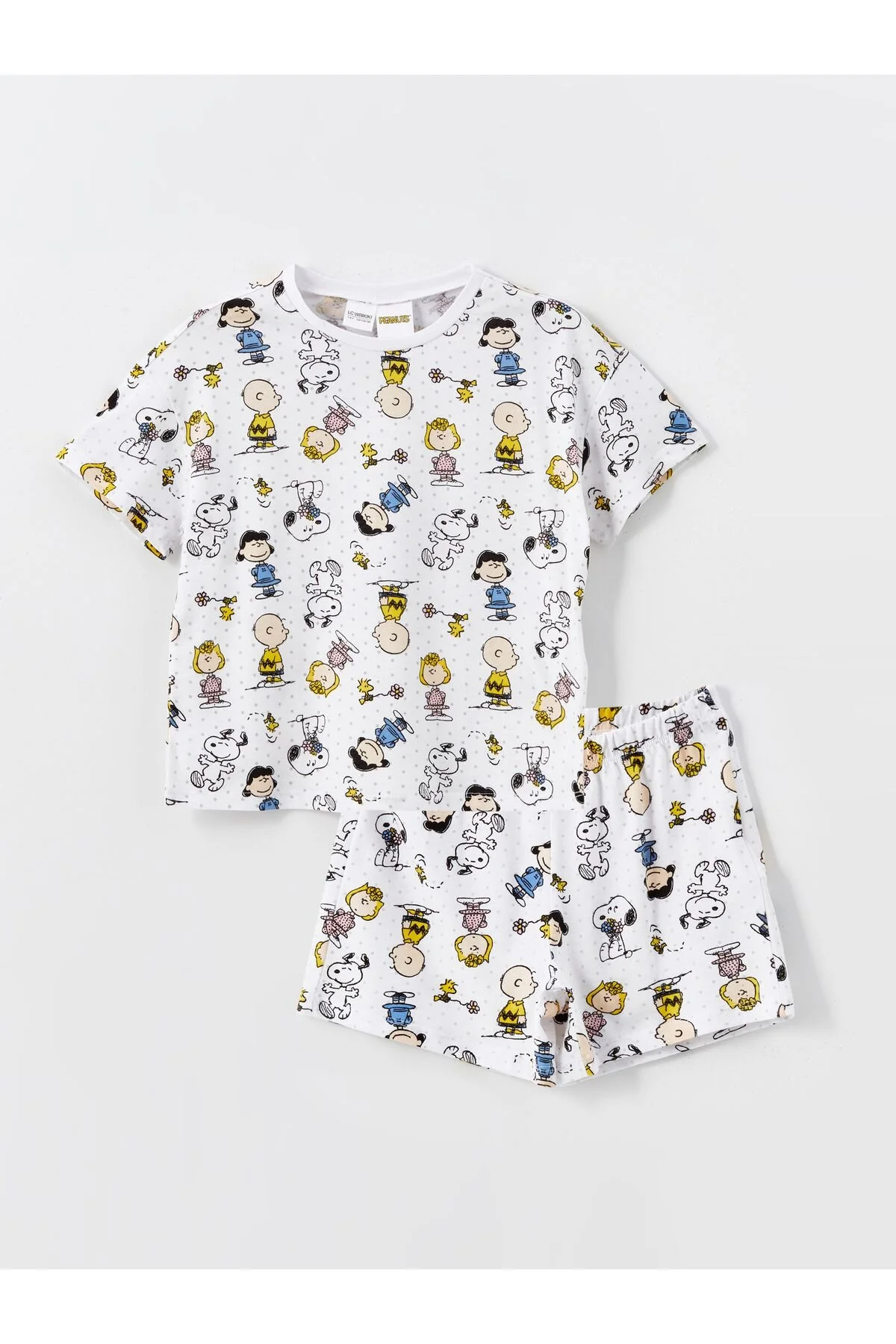Bild von LC Waikiki Snoopy Bedrucktes Pyjama-set Für Mädchen Mit Shorts – Rundhalsausschnitt, Kurze Ärmel für Damen - 8–9 Jahre