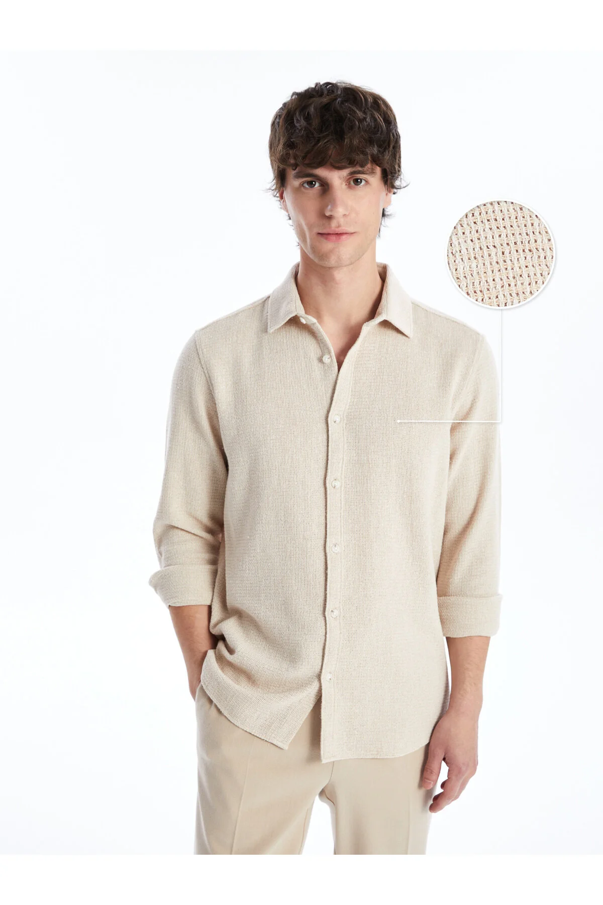 Bild von LC Waikiki Hemd – Slim Fit, Lange Ärmel, Dobby für Herren - 2XL