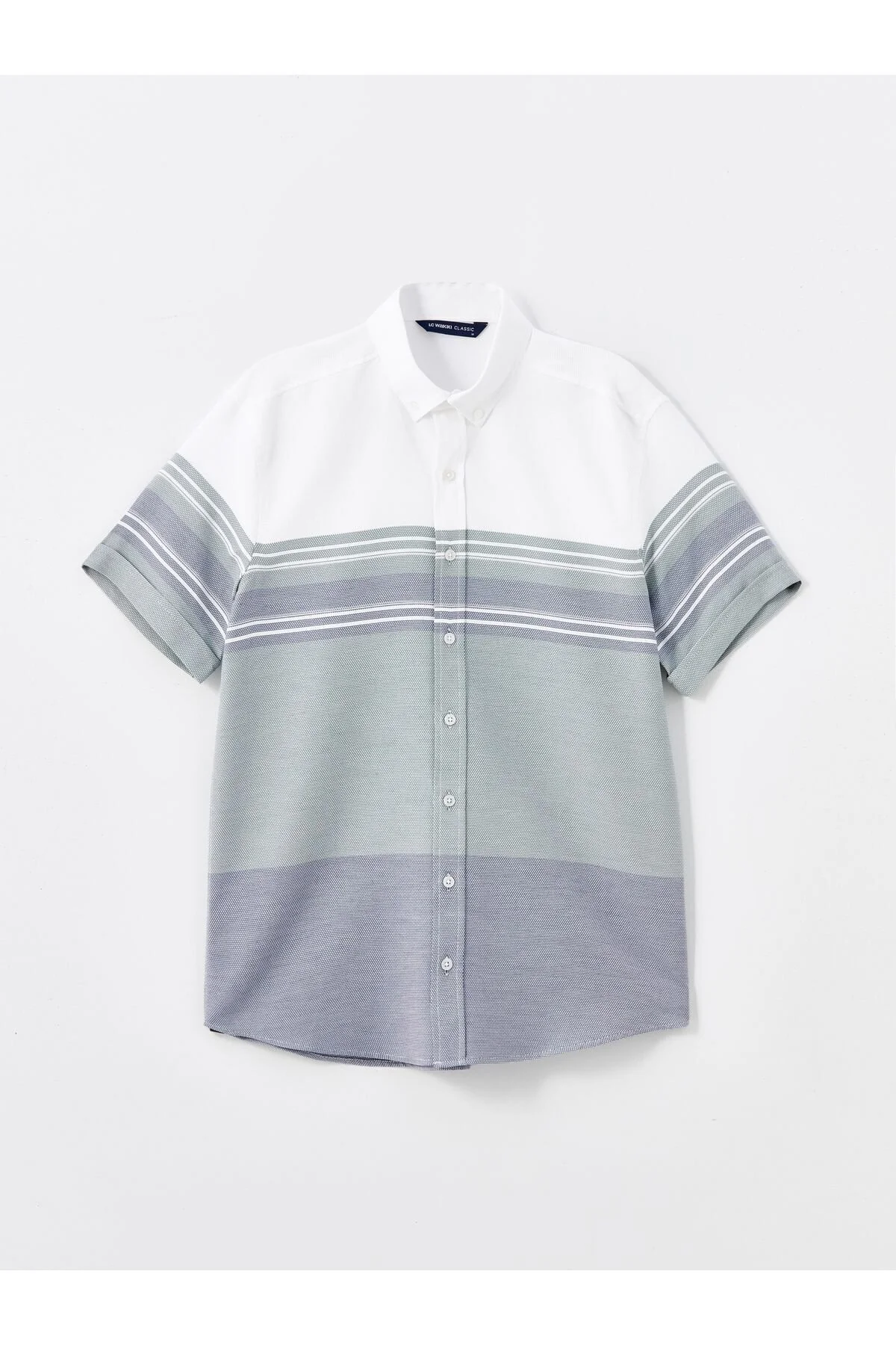 Bild von LC Waikiki Gestreiftes Regular Fit Hemd Kurzarm für Herren - S
