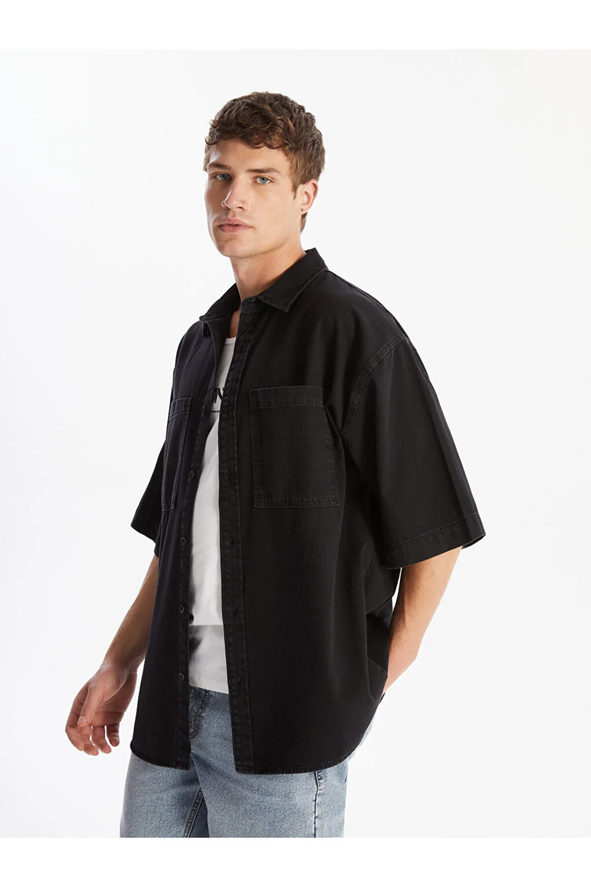 Bild von LC Waikiki Jeanshemd Bequeme Passform, Kurzarm für Herren - XL
