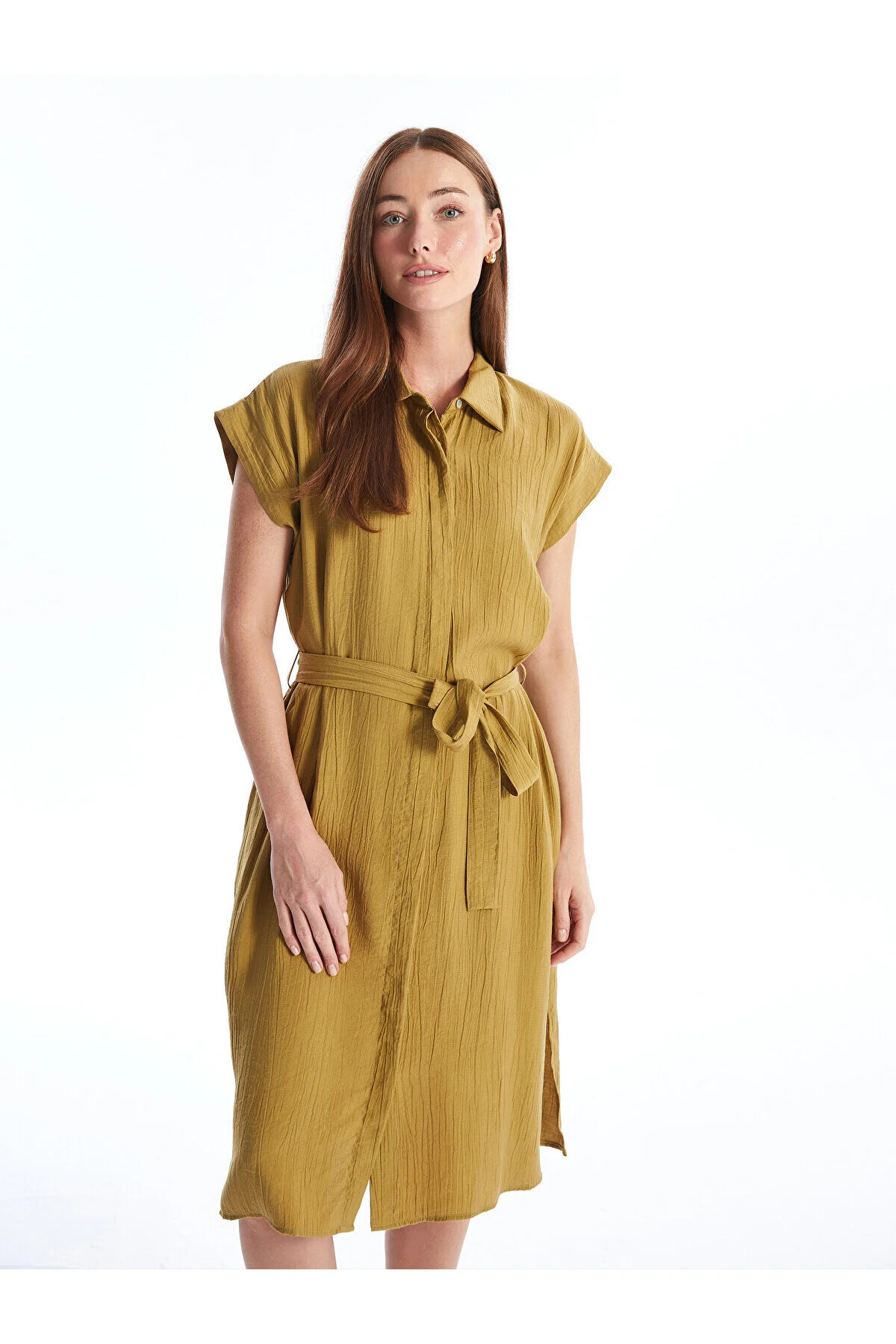 Bild von LC Waikiki Hemdkleid – Gerade Passform, Kurze Ärmel, Lcw für Damen - 42