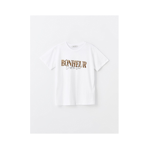 Bild von LC Waikiki Damen T-Shirt mit Rundhalsausschnitt
