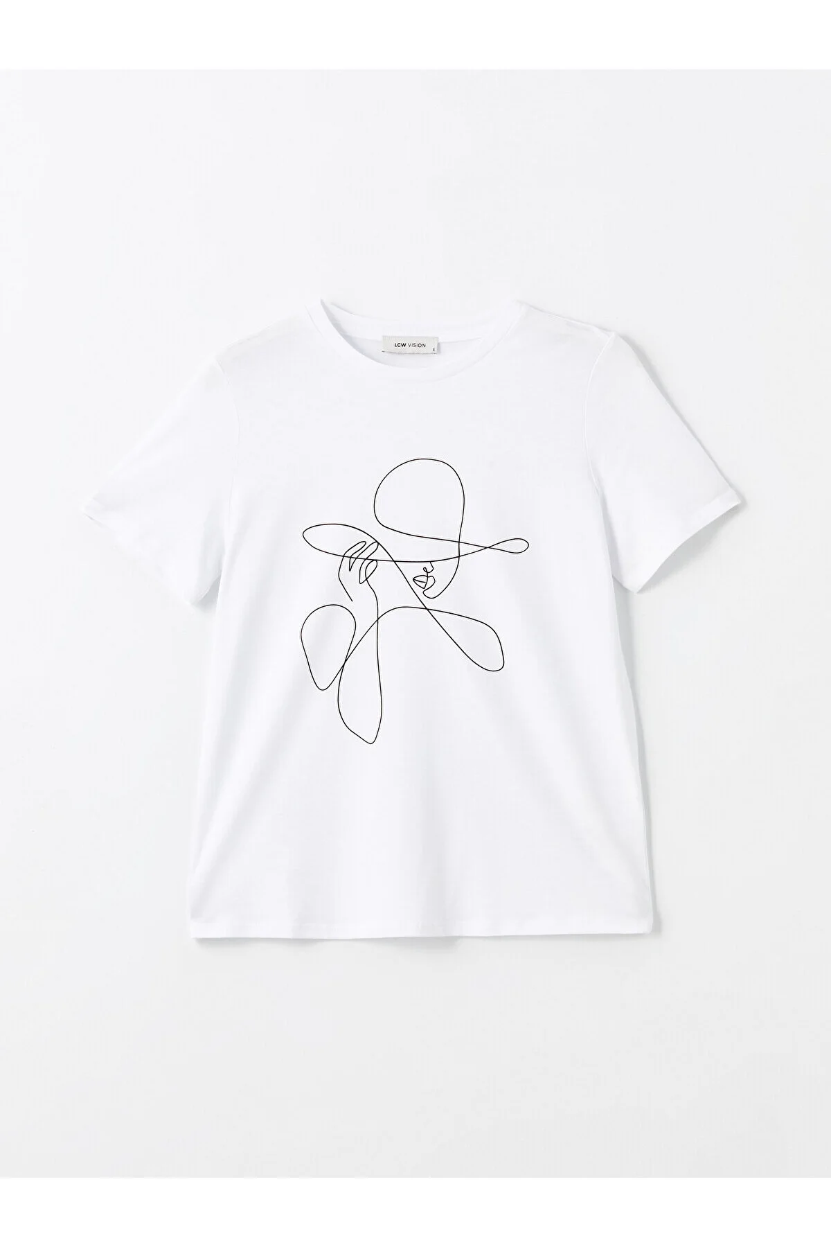 Bild von LC Waikiki Lcw T-shirt – Rundhalsausschnitt, Bedruckt, Kurzarm für Damen - M