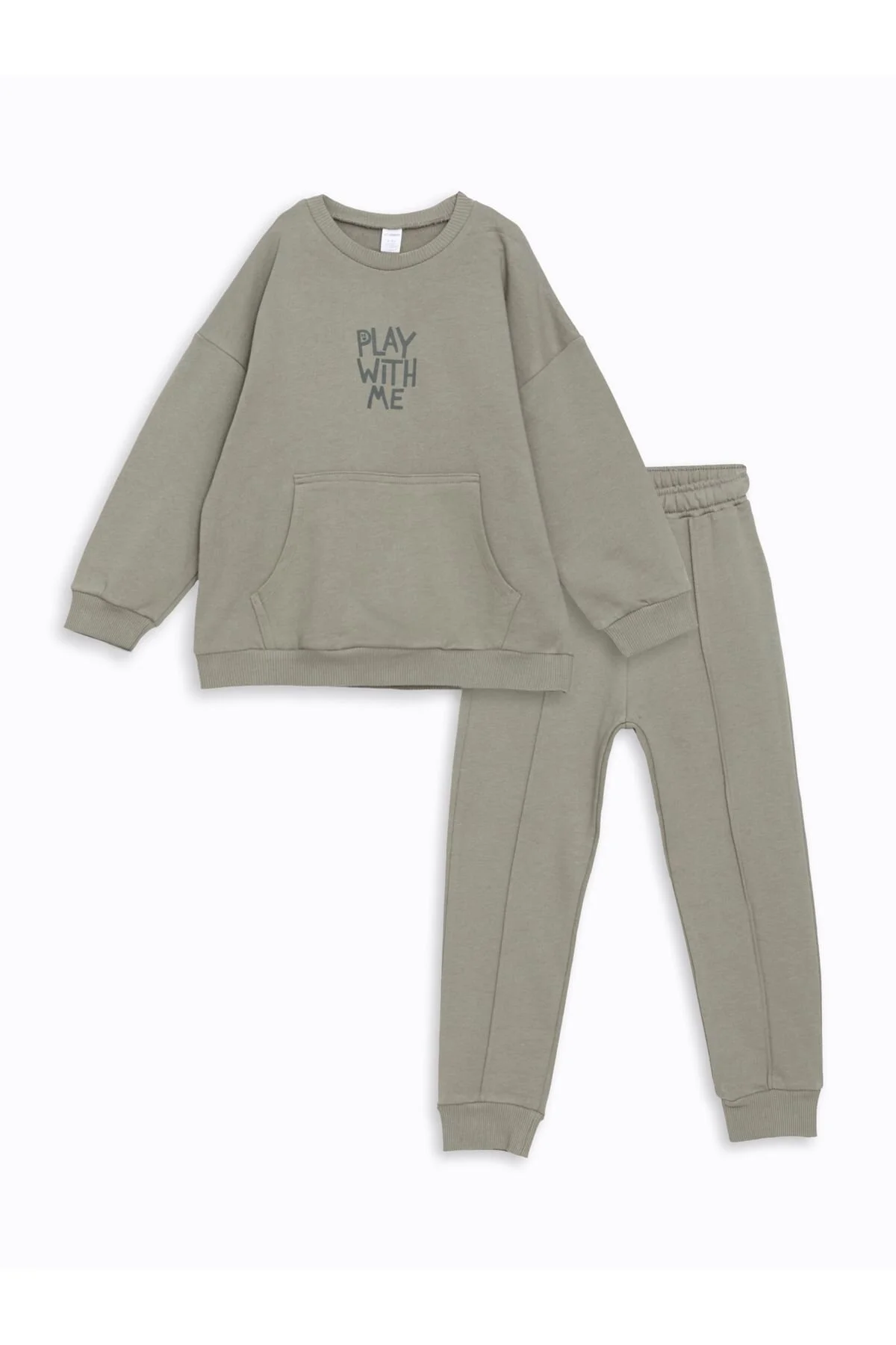 Bild von LC Waikiki Set Aus Bedrucktem Sweatshirt Und Jogginghose Mit Rundhalsausschnitt Für Babys – 2er-set für Herren - 18–24 Monate