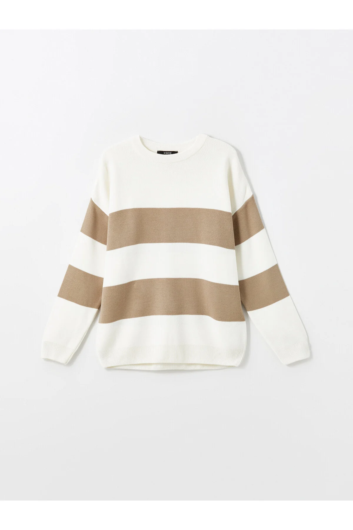 Bild von LC Waikiki Strickpullover Mit Rundhalsausschnitt, Langen Ärmeln Und Farbblock – W4hh55z8 für Herren - M