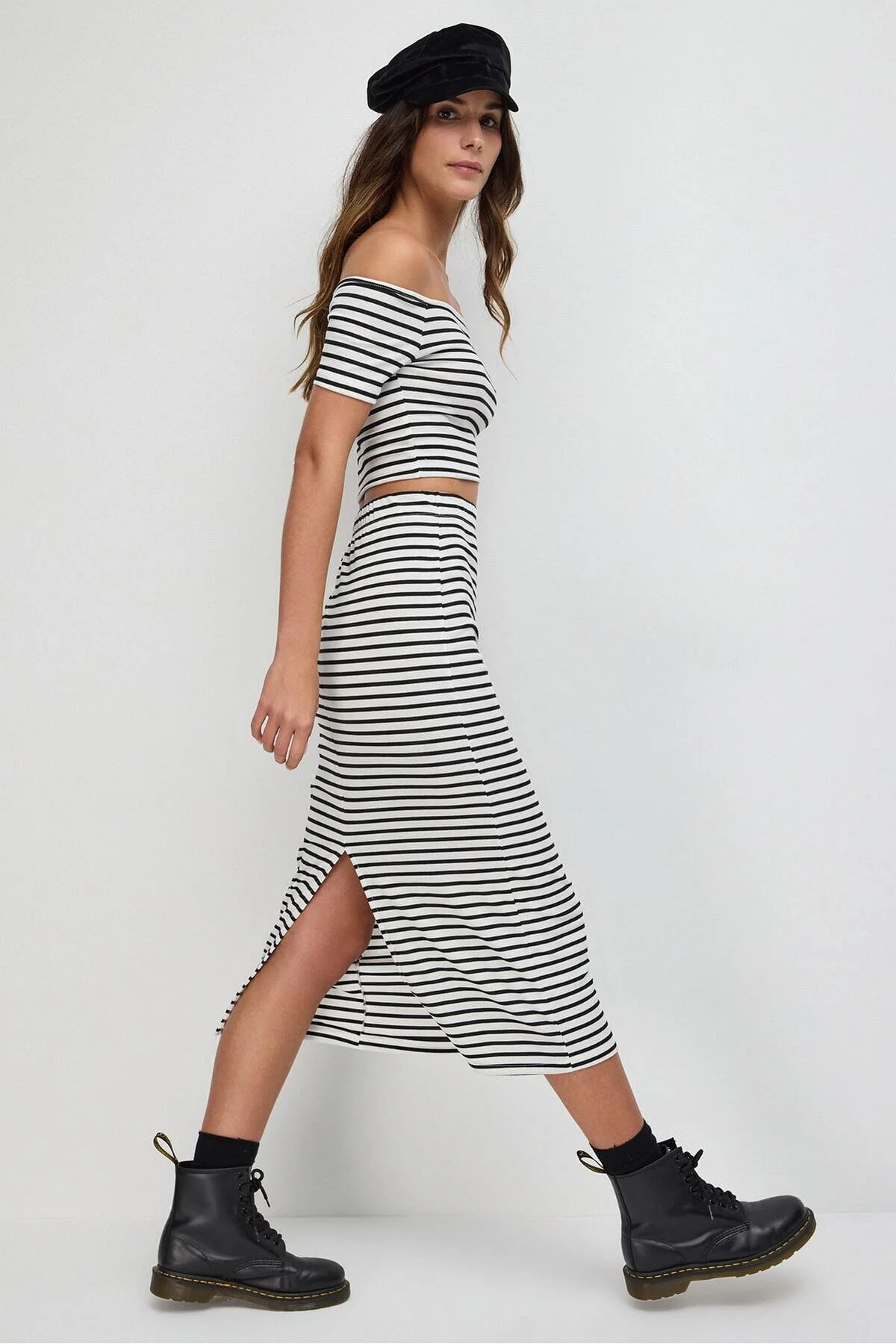 Bild von No Matter What Stretchy Midi Pencil Skirt für Damen - M