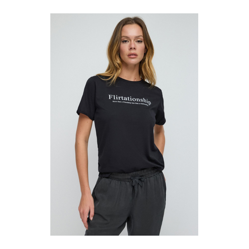Bild von No Matter What Printed Basic Tee für Damen - XL
