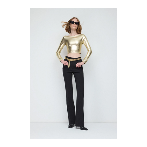 Bild von No Matter What Backless Basic Top With Printed Design für Damen - L