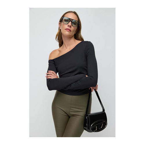 Bild von No Matter What Tişörtbasic Asymmetric Neck T-shirt für Damen - S