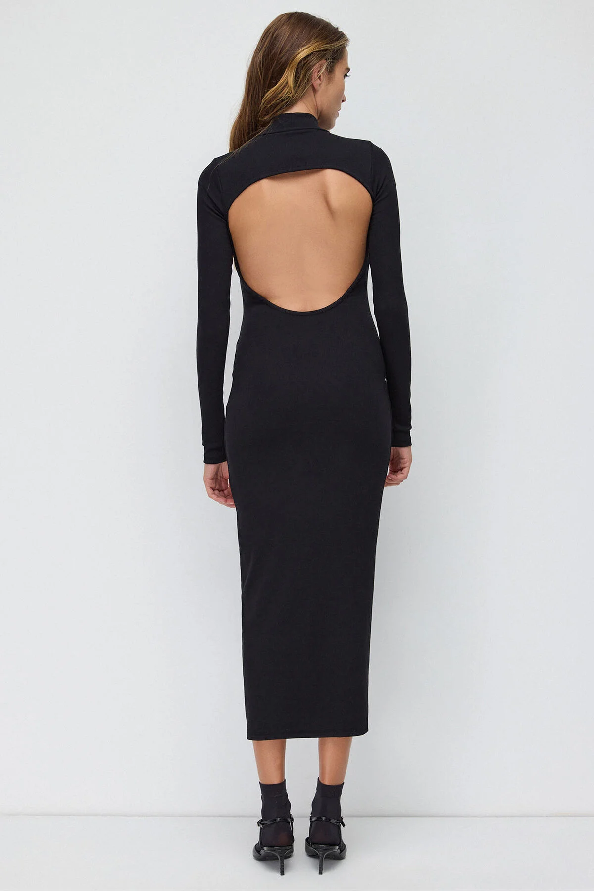 Bild von No Matter What Backless Midi Dress In Turkish Fabric für Damen - L