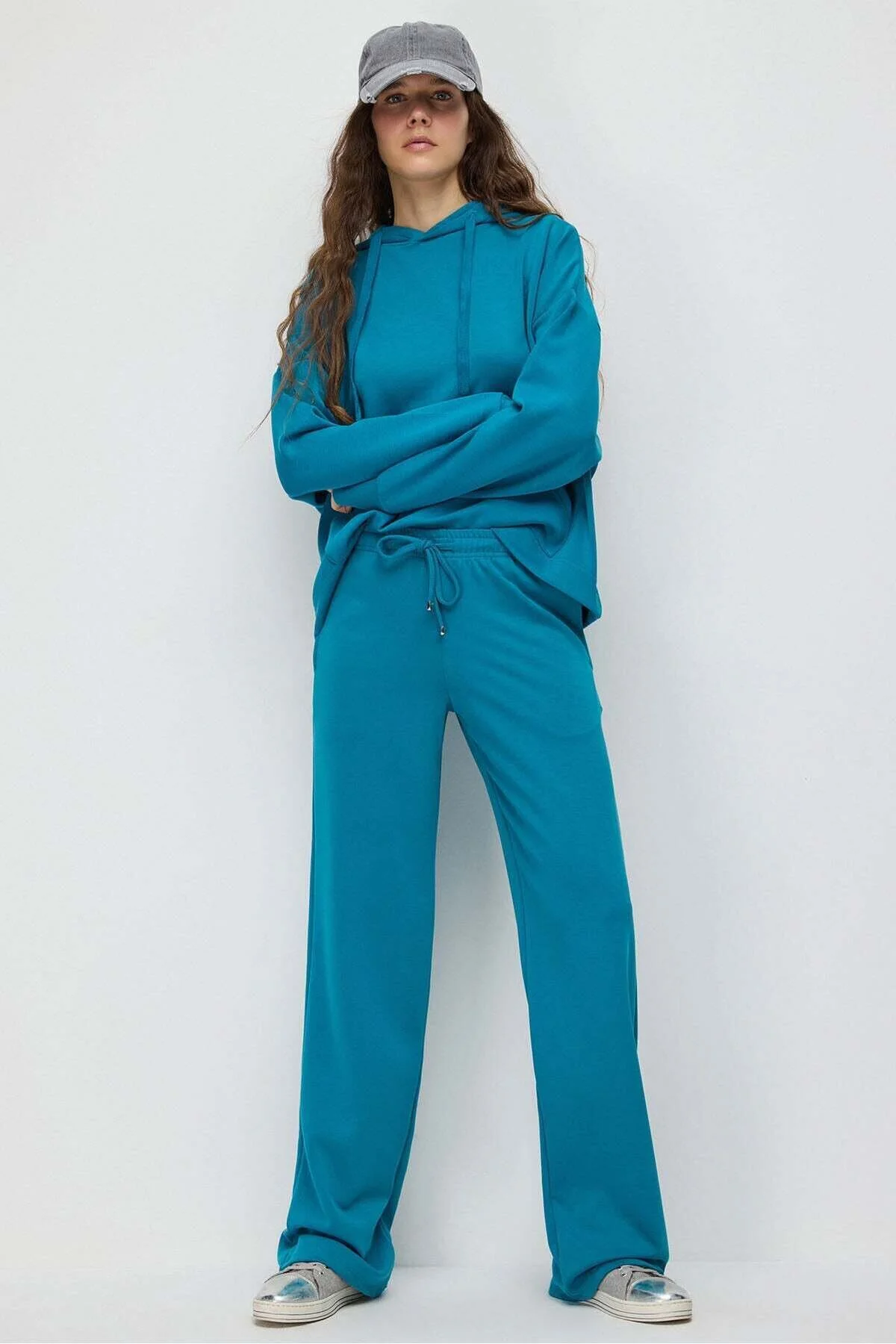 Bild von No Matter What Adjustable Waist Soft-touch Wide-leg Sweatpants für Damen - L