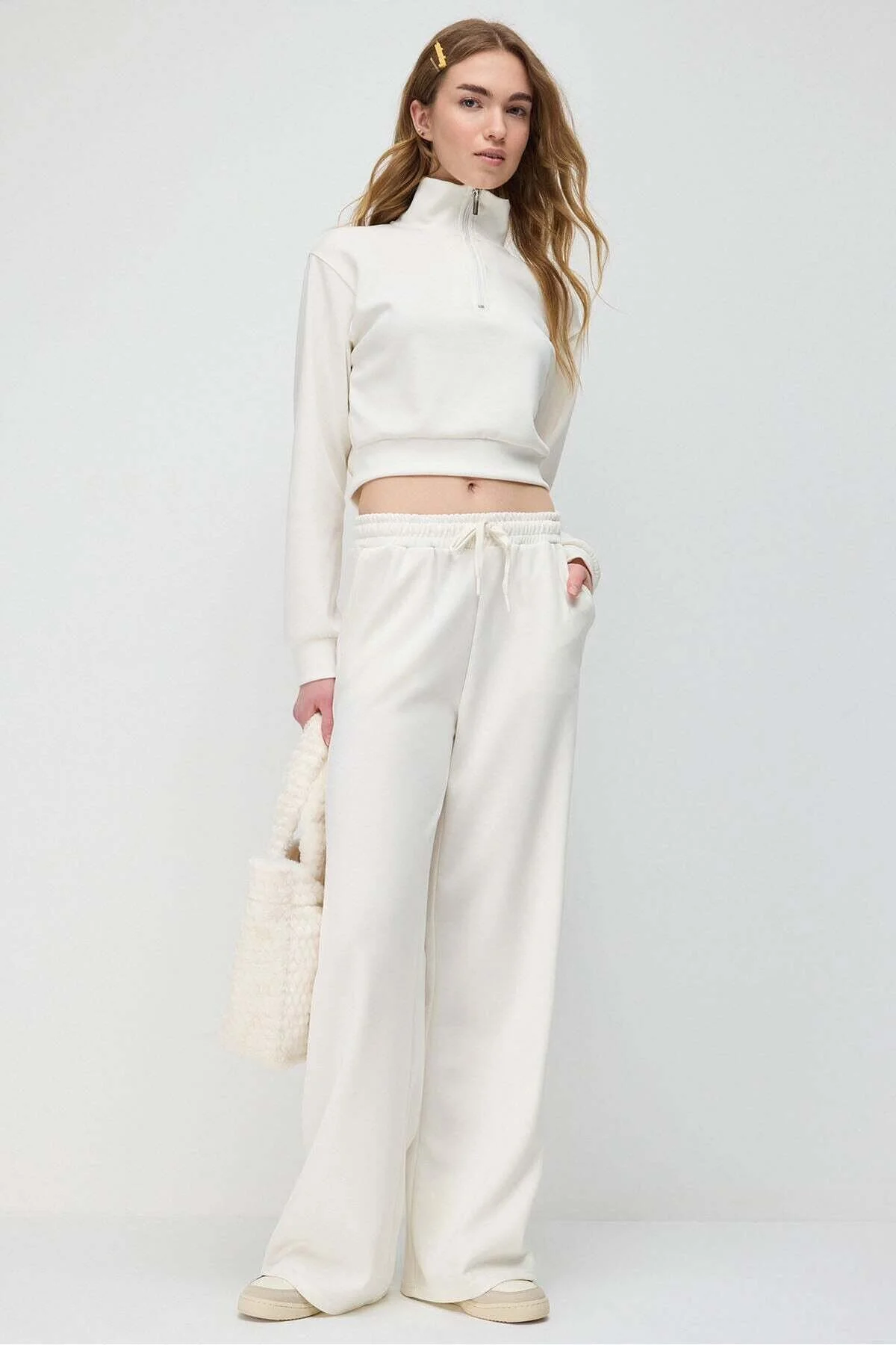 Bild von No Matter What Adjustable Waist Soft-touch Wide-leg Sweatpants für Damen - XL