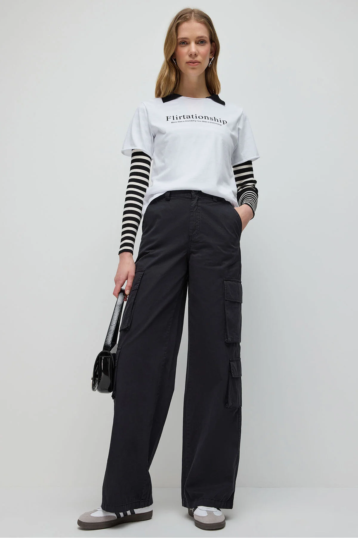 Bild von No Matter What Knitted Cargo Pants With Adjustable Waist für Damen - L