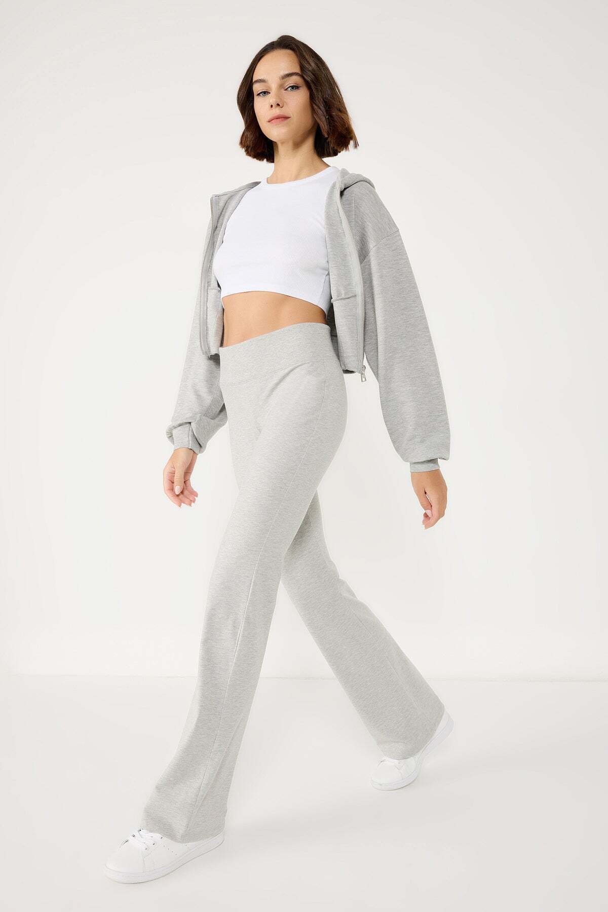 Bild von No Matter What Cotton Flare Pants With Detailed Waistband für Damen - L