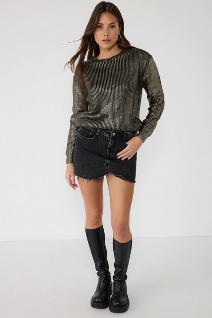 Bild von No Matter What Metallic Detail Relaxed Fit Knit Sweater für Damen - Standard