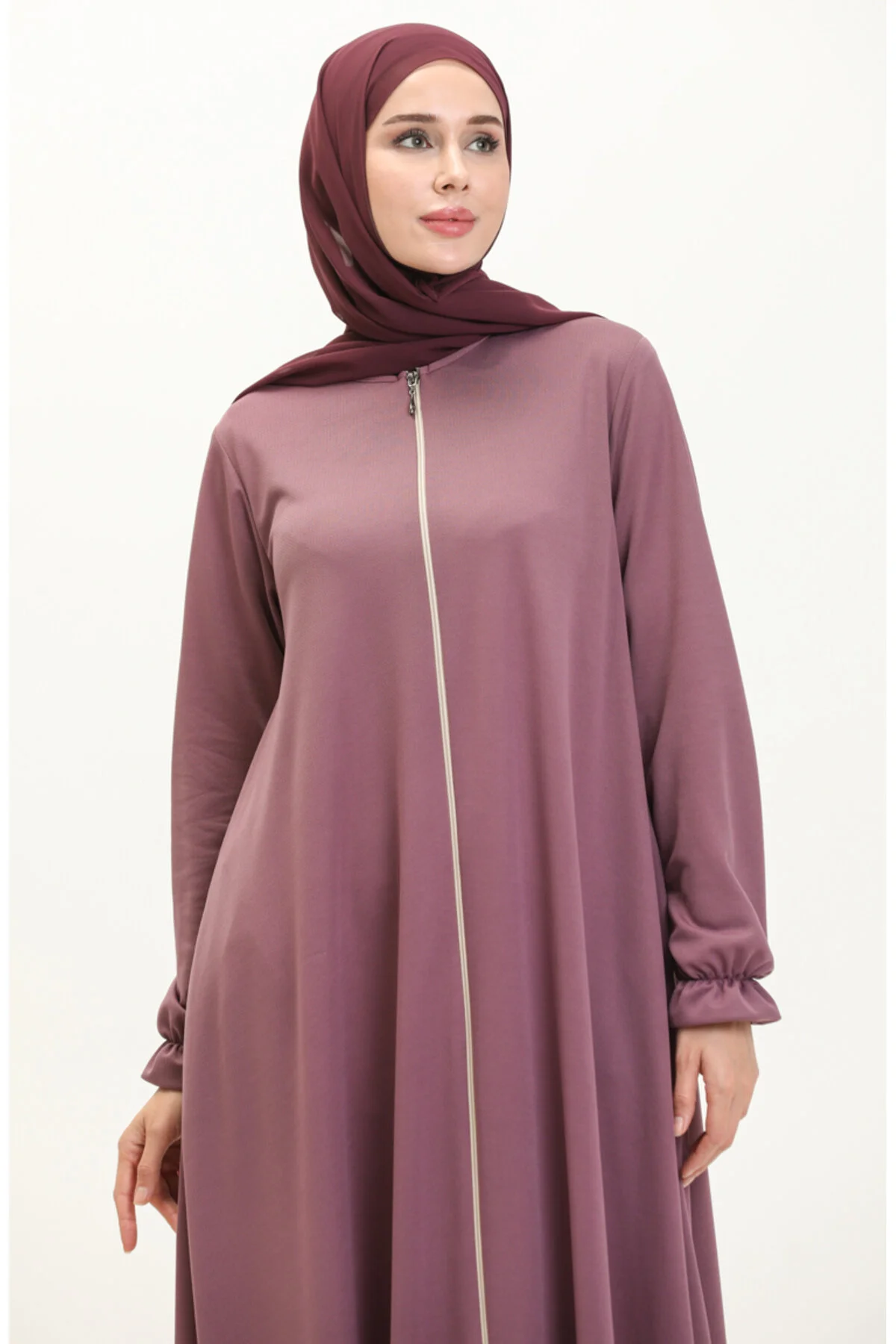 Bild von sefamerve Lila Mevlana Pocket Ferace 0694-10 für Damen - 50