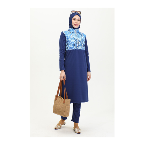 Bild von Modischer Marineblauer Hijab-Badeanzug für Damen