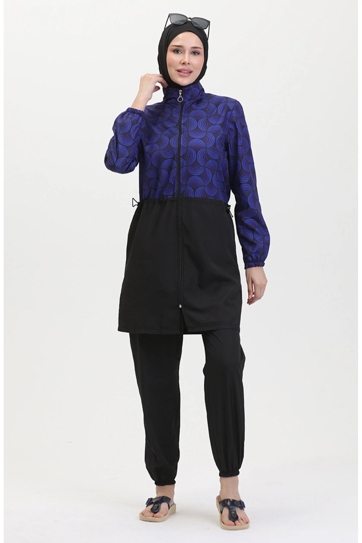 Bild von sefamerve Ebrar Hijab-badeanzug 5039-02 – Elastische Taille, Saks für Damen - 46-48