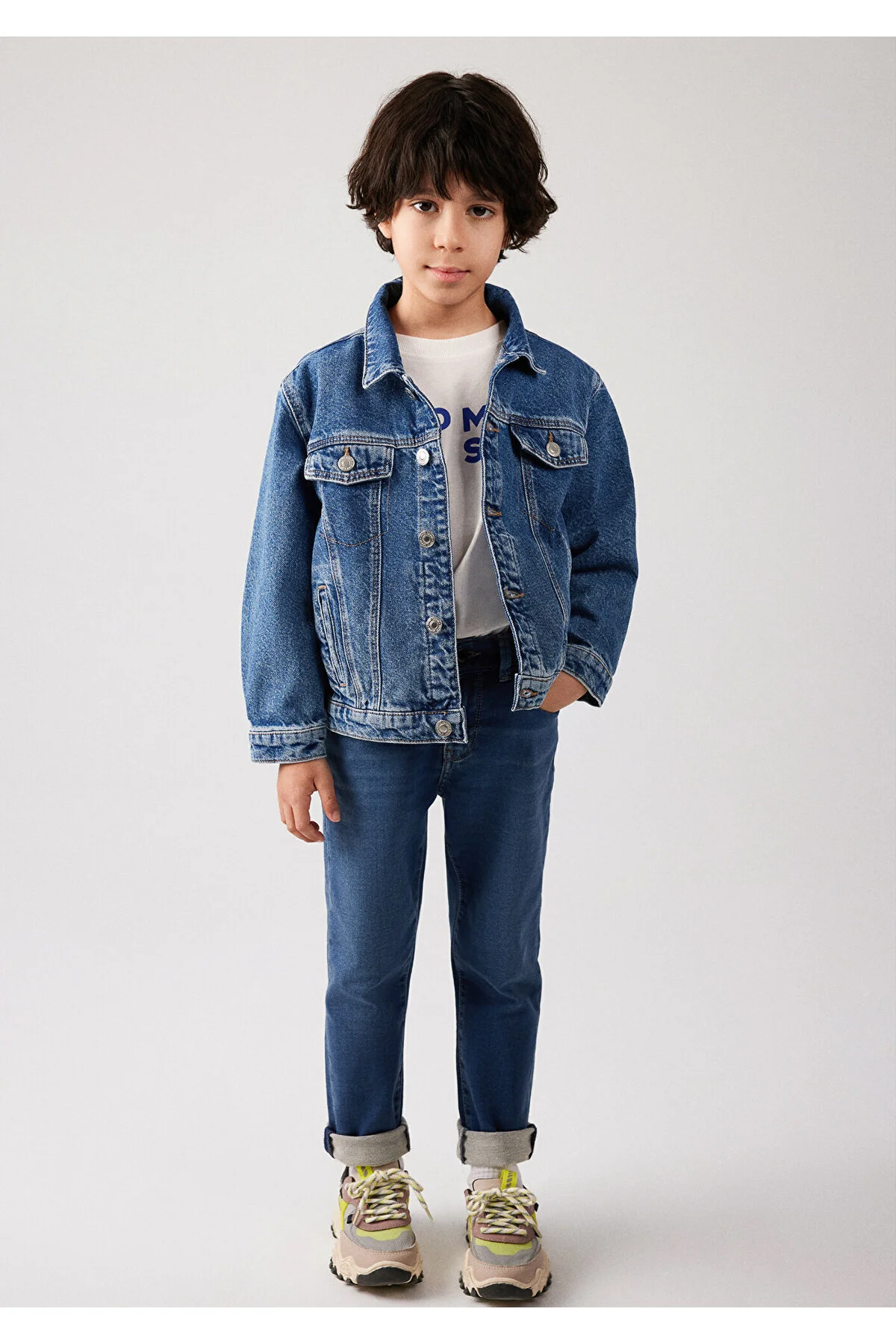 Bild von Mavi Ken 90er Dunkle Jeansjacke -86708 für Herren - 11–12 Jahre
