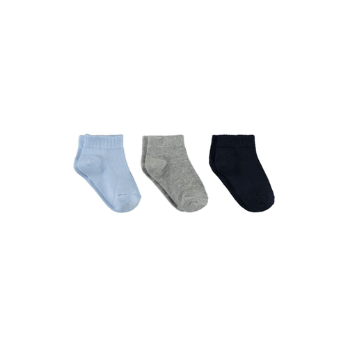 Bild von Civil Boys 3-teiliges Set Booties Socken für Jungen 2-12 Jahre Blau