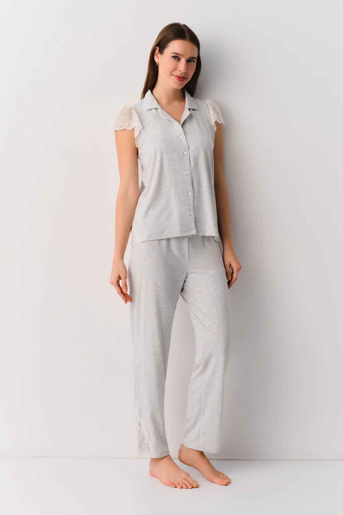 Bild von SUWEN Nancy Maskulin-pyjama-set für Damen - S