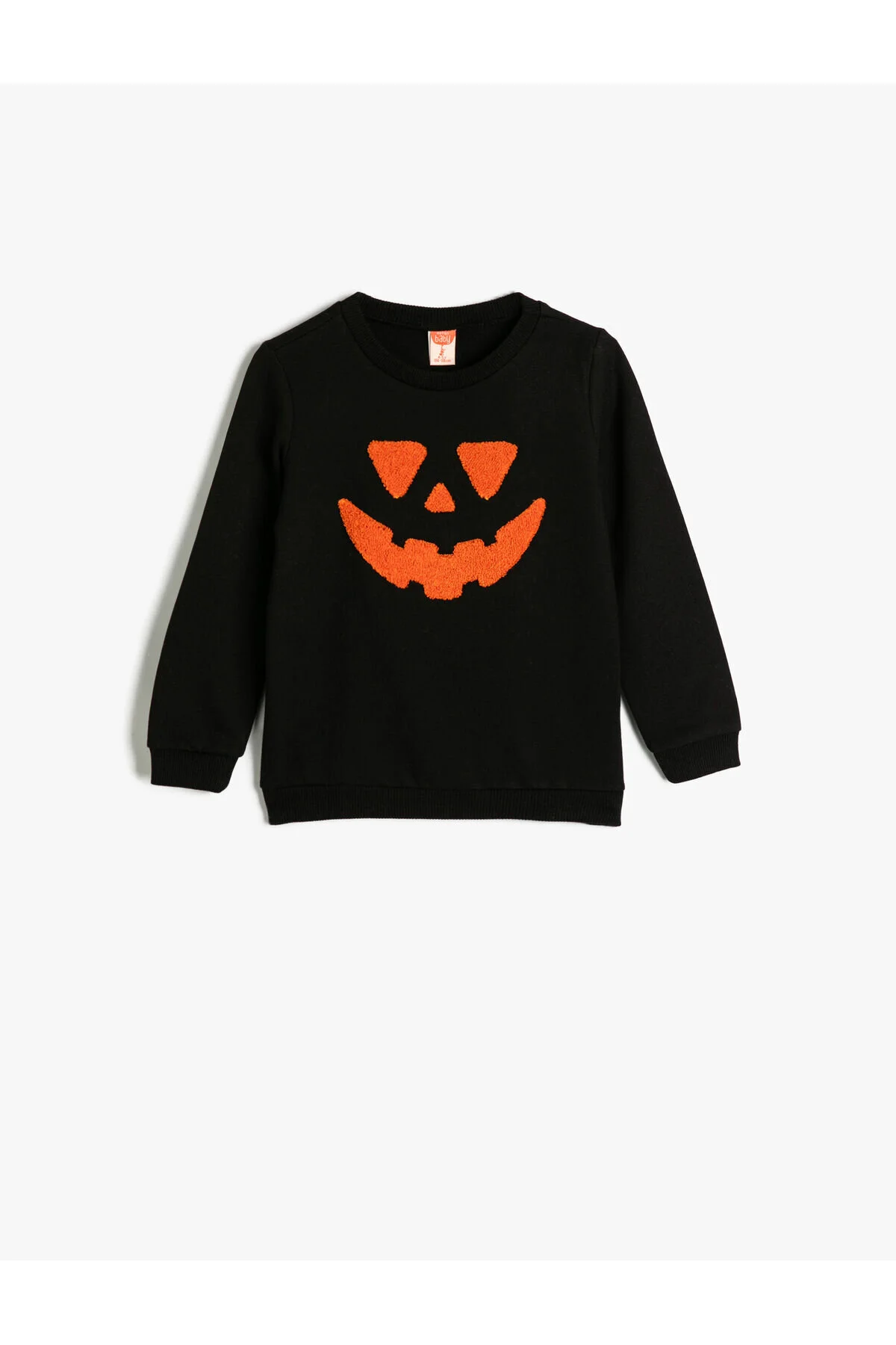 Bild von Koton Sweatshirt Mit Kürbismuster, Rundhalsausschnitt Und Langen Ärmeln Aus Baumwolle für Herren - 12–18 Monate