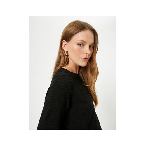 Bild von Koton Langer Rundhals-oversize-strickpullover für Damen - XS