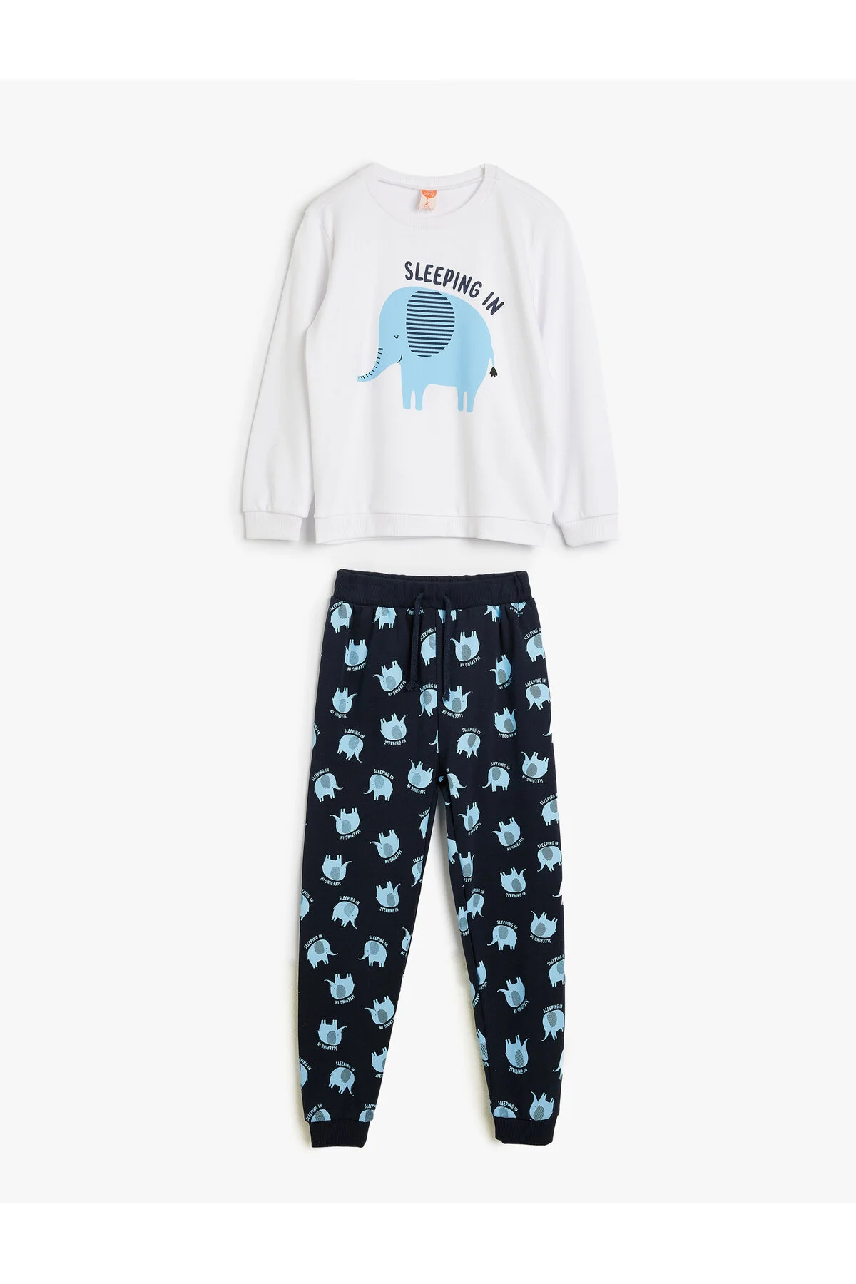 Bild von Koton Baby-pyjama-set Aus Baumwolle Mit Elefantenmuster Und Langen Ärmeln für Herren - 12–18 Monate