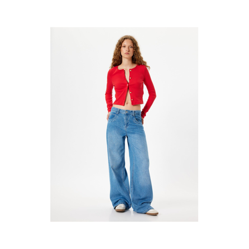 Bild von Koton Slim-Fit Langarm T-Shirt aus Baumwolle für Damen – XL