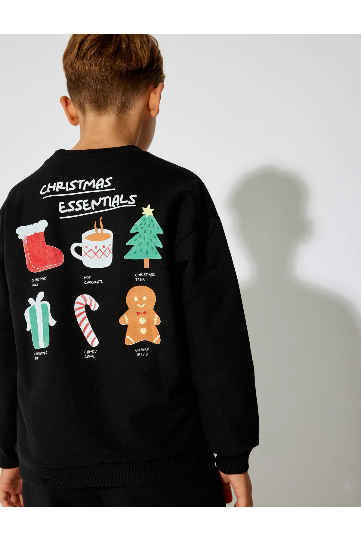Bild von Koton Bedrucktes Langarm-sweatshirt Mit Rundhalsausschnitt Und Neujahrsmotiv für Herren - 4–5 Jahre