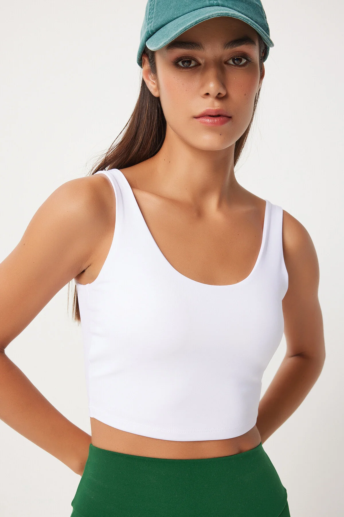 Bild von Happiness İstanbul Weißer Formender Strick-sport-bh – für Damen - 36