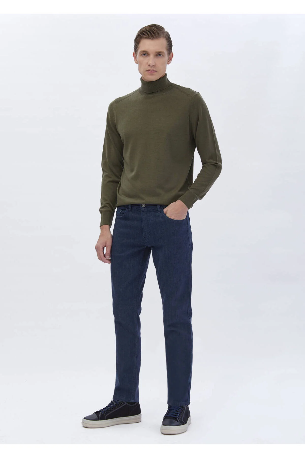 Bild von Ramsey Blaue Slim Fit-hose Aus Denim-baumwollmischung für Herren - 36
