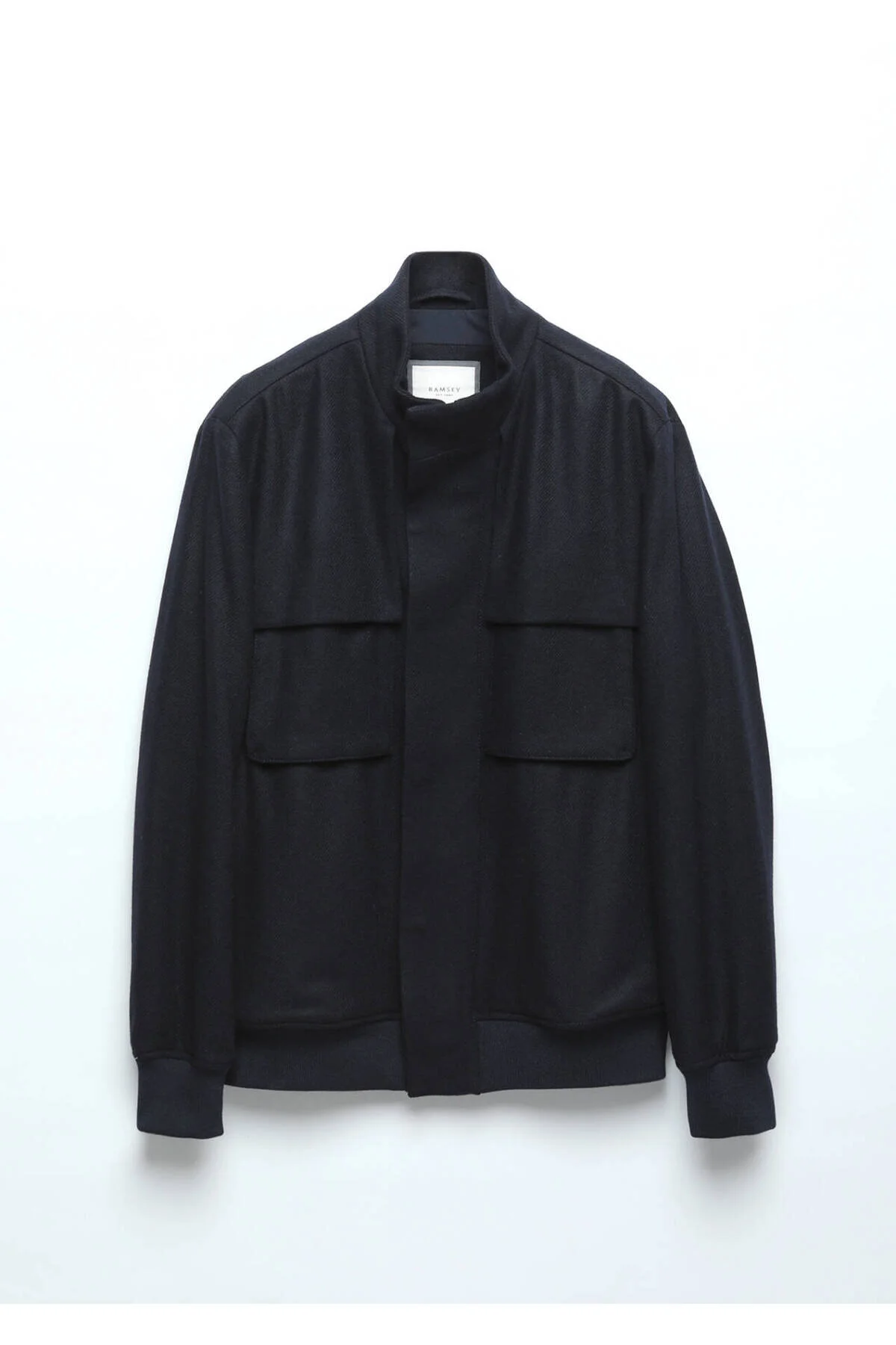 Bild von Ramsey Navy Blue Weaving Coat für Damen - M