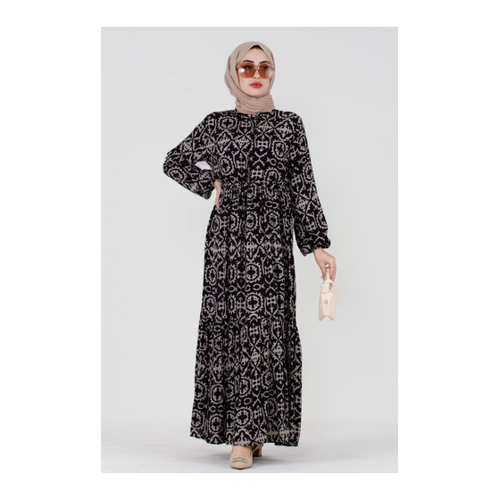 Bild von Stilvolles Herita Tunnelkleid mit Ethno-Print