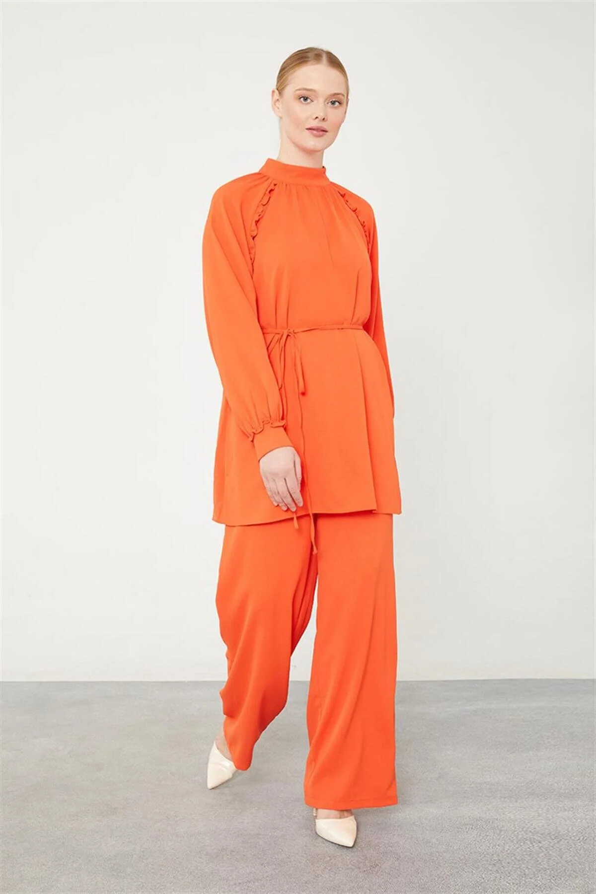 Bild von Levidor Benetton Hakim Yaka Anzug Mit Hose für Damen - 38