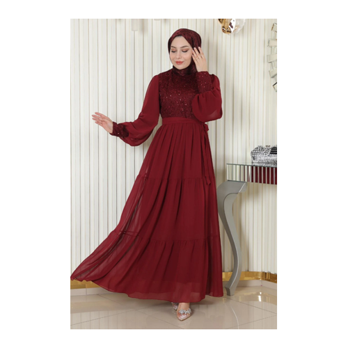 Bild von Elegantes Midi Abendkleid mit Rüschendetail für Damen