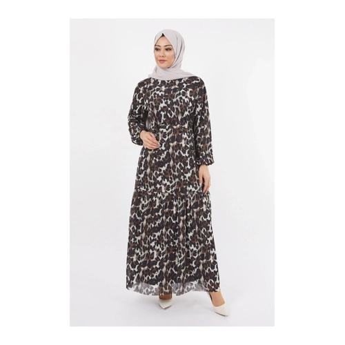 Bild von MODAMİHRAM Maxikleid mit Leopardenmuster – Eleganz trifft Komfort