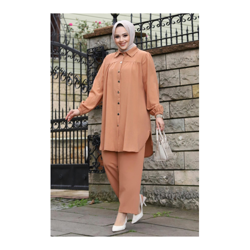 Bild von Elegantes Herita Hijab-Set für Damen mit gerüschtem Detail