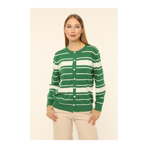 Bild von Stylische HomeStore Gestreifte Strickjacke für Damen - S