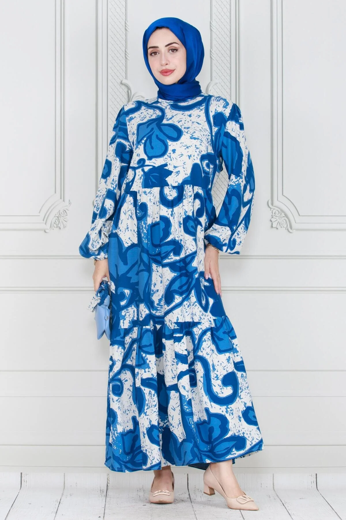 Bild von Sevitli Belted Lilyum Dress für Damen - 44