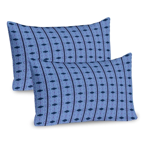 Bild von ABAKUHAUS Wolke Kissenbezug Packung mit 2, Nächtliche Themen-realistische Illustration des Nachtzeit-Himmels, Dekorativer Standard Gedruckter Kissenbezug, 80 x 40 cm, Nachtblau Off White