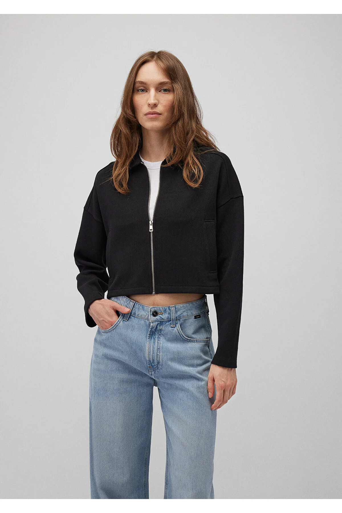 Bild von Mavi Schwarzes Sweatshirt Mit Reißverschluss -900 für Damen - XS